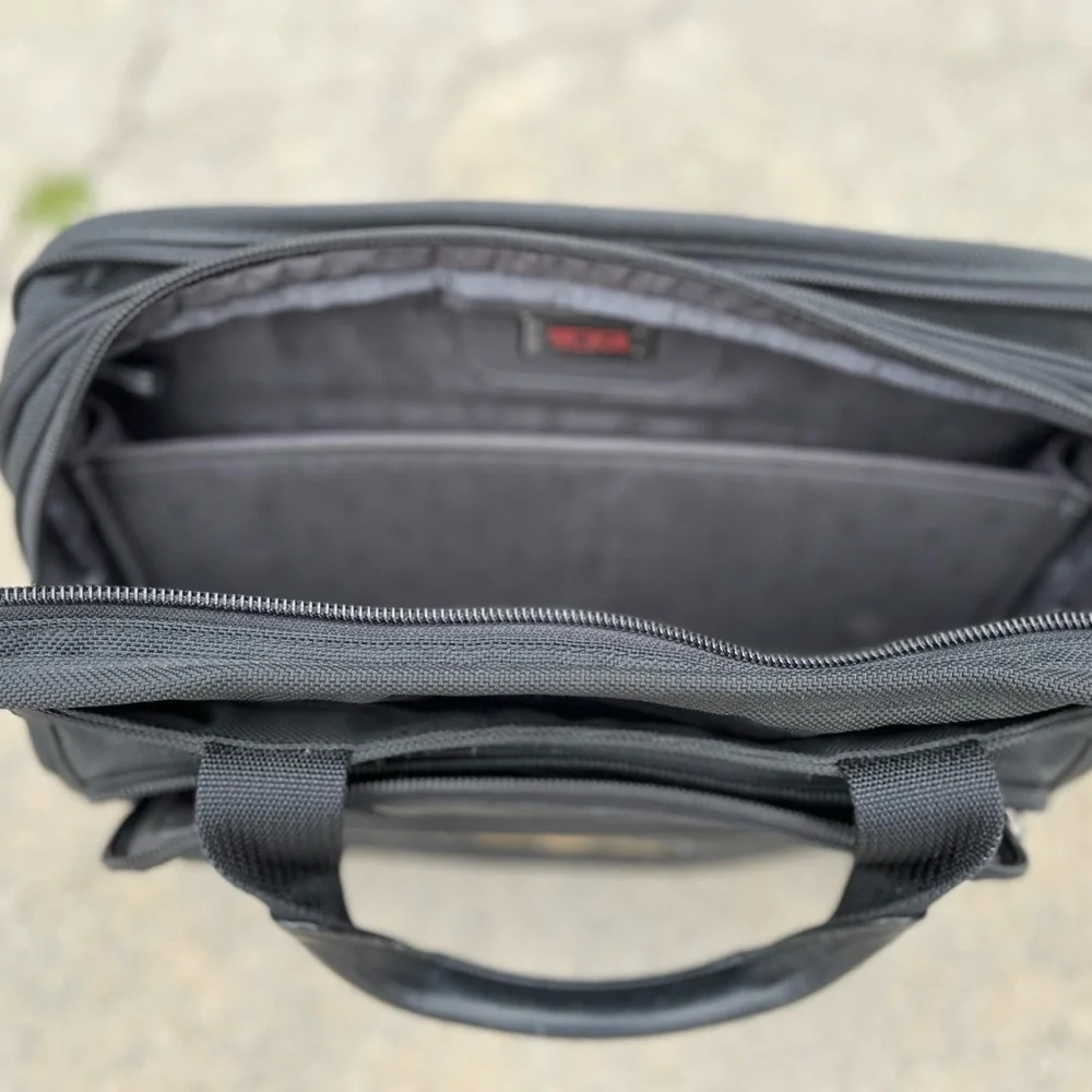Tumi Black Professional Briefcase with Durable Nylon Design